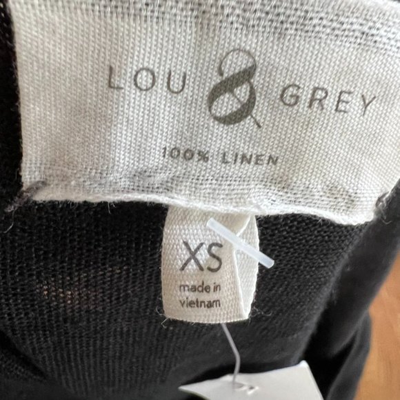 NEW Lou & Grey LOFT 100% Linen Black Dress Sz XS - Picture 9 of 10